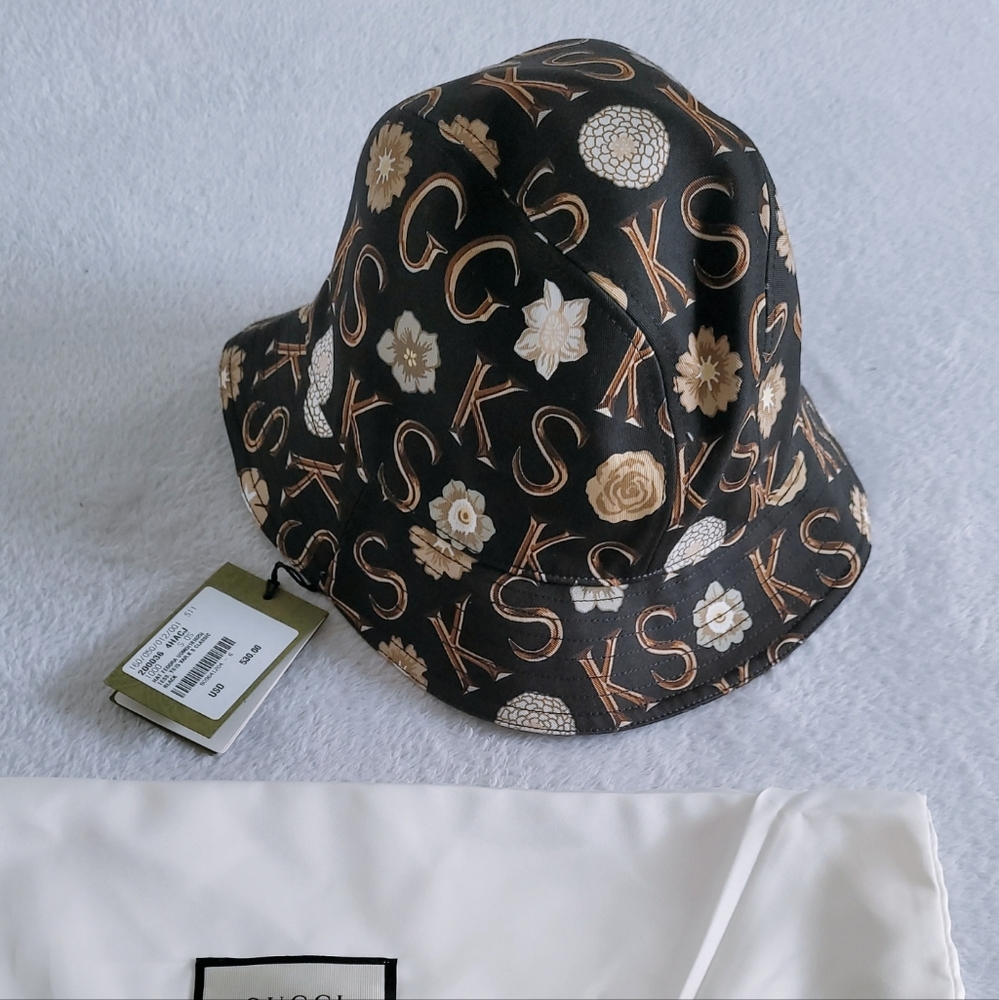 Authentic Gucci Ken Scott print monogram Canvas bucket hat in black - Picture 10 of 13